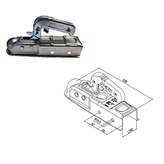 ALKO AK 7 version E square 60 mm with 2 holes