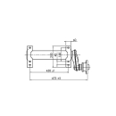 Axle stub 1000 kg / pair, wheel connection 100 x 4