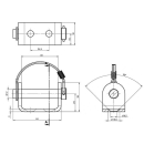 Lugs + bolts with spring clip Ø 12 mm