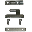 Hinge set with bolt hinge bearing counter plate