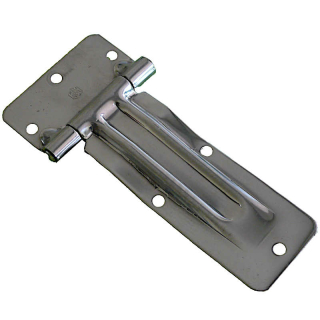 Side door hinge, Nirosta L186 x W69 x H13.5 mm