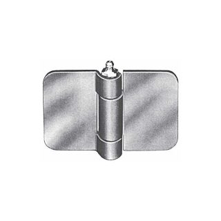 Door hinge, galvanized, length 50/50 mm