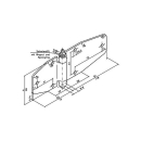 Stainless steel door hinge 65 x 118 x 73 x 3 mm