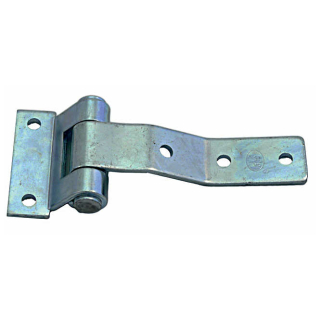 Door hinge, galvanized, offset to screw on, 145 mm long