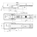 Compensating tension locks, galvanized, bracket & safety device, lockable