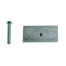 Fastening set plate & screw M 4 x 25