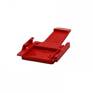 Wedge holder for plastic chock color: red