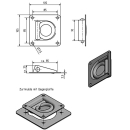 Lashing ring & return spring 105 x 105 mm 800 daN...