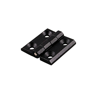 Screw-on hinge 50 x 50 mm, black