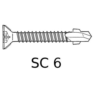 Torx special drilling screws galvanized SC6 29-12-U 6.3 x 45