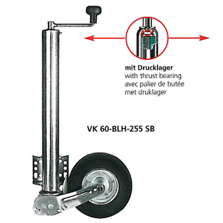 Winterhoff support wheel fully loaded. Support load 500 kg, 225x70