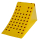 Yellow plastic wheel chock L475 B200 H230 mm