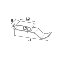 Chassis clamp vz. L 28, L 15, W 12, H 4.5 mm