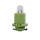 Plastic base lamp 24V 1.4W light green EBS R11