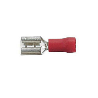 Flat receptacle 4.8mm red 0.5-1.0mm