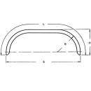 Double axle mudguard profile 12/40 B220 R375 L1980 S1550...