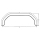 Double axle mudguard, profile 12/40, angular