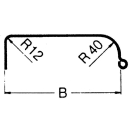 Single-axle mudguard profile 12/40