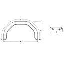 Single-axis mudguard profile 12/40 angular base angular...