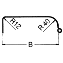 Double axle mudguard profile 12/40 B220 L1995 S1550 H380