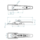 SPP - eccentric lock, ZB-01, 210 mm, round bracket, galvanized