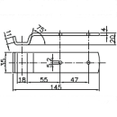 SPP - counter holder, Z-01A, 145 mm, galvanized