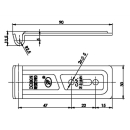 SPP - counter holder, Z-06, 90 mm, galvanized