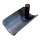 Flat tube holder, steel, half-round, single length 125mm