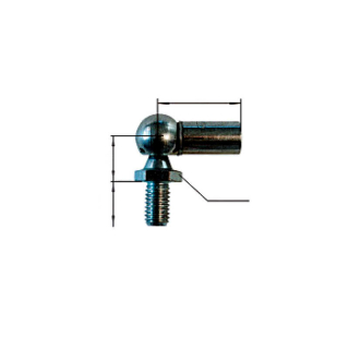 Angle heads (steel) for gas springs, gas pressure springs