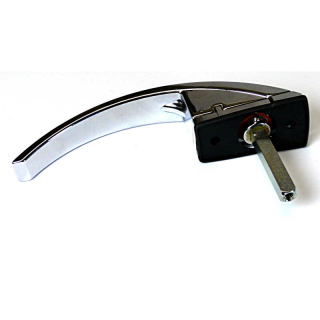 Outside lock handle chrome-plated, pin length