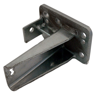 Support wheel holder with variable flange