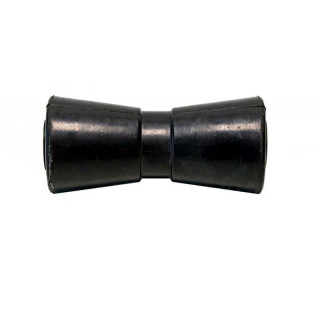 Keel roller V-shape rubber axle-Ø 17 mm, length 125 mm