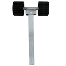 Fixed support square tube 2 wobble rollers