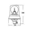 Rotating beacon 12 / 24V orange