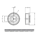 Rotating roof fan, plastic, Ø 250 mm