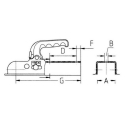 Knott K 7.5 version M drawbar, angular 70 mm