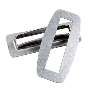 Rectangular slot eyelet 38 x 8 mm, material: galvanized