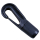 Snap hook for 8 mm rope, black, plastic