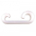 Expander double hook, white, plastic