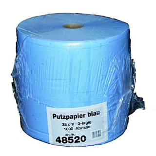 3-ply cleaning paper, sheet size 38 x 36 cm, blue, 1 roll of 1000 sheets