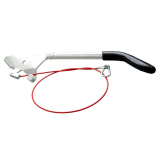 Knott handbrake lever with gas spring and breakaway cable