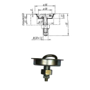 Round lashing trough with screw & ring Ø 86...