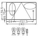 GEKA, right indicator, brake, tail, reversing and license...