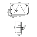 Multipoint II 5-pin right end, brake, indicator, KZL, bayonet connection