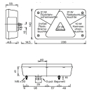 Multipoint 5 LED right tail-brake-flashing RFS KZL, bayonet connection