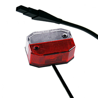 Flexipoint I marker light, red-white with cable 500 mm long. 2-pole