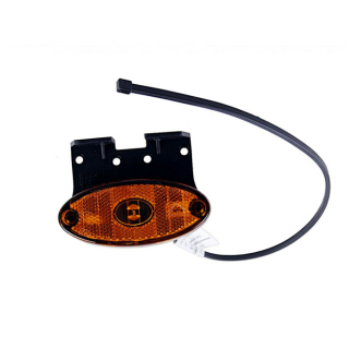 Flatpoint 2 LED side marker light, yellow with DC connection, 500 m