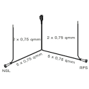 Cable set 8 meters with PVC plug, 13-pin with outlet for DC conn.