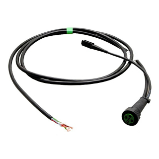 Connection cable with bayonet connector and outlet, 2-pin, green, 2 m.